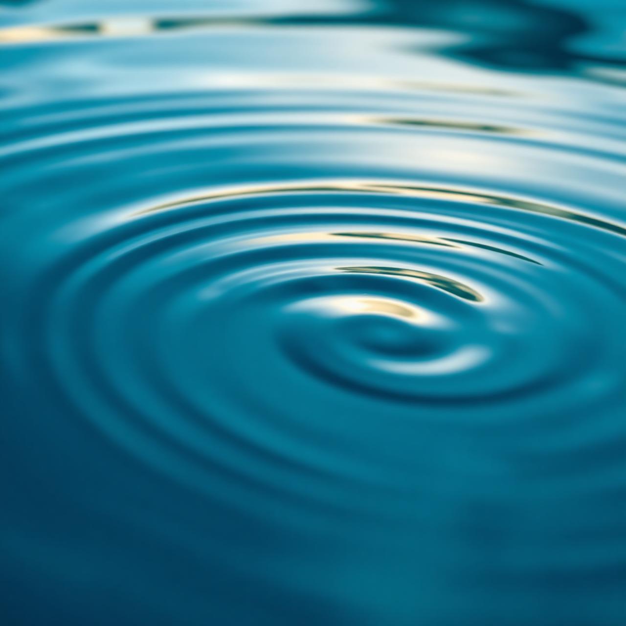 Concentric ripples on a still pond